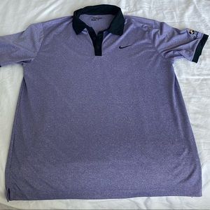 Large Nike Dr-Fit Polo - Color Purple/Gray - Pumpkin Ridge Golf Course